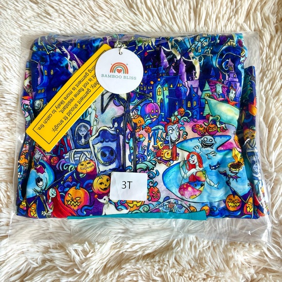 Bamboo Bliss Nightmare Before Christmas Jogger Set 3T NWT